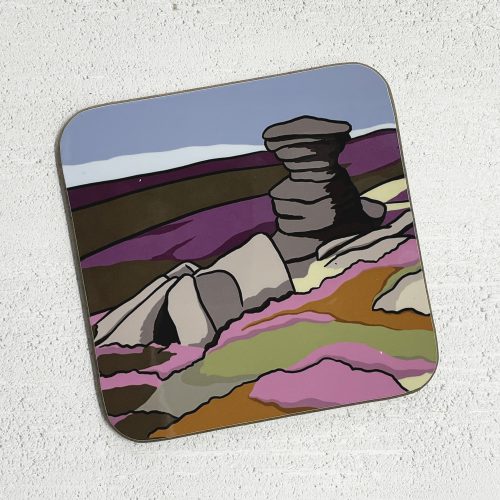 The Salt Cellar at Derwent Edge Coaster An illustration of The Salt Cellar at Derwent Edge, printed onto a square coaster