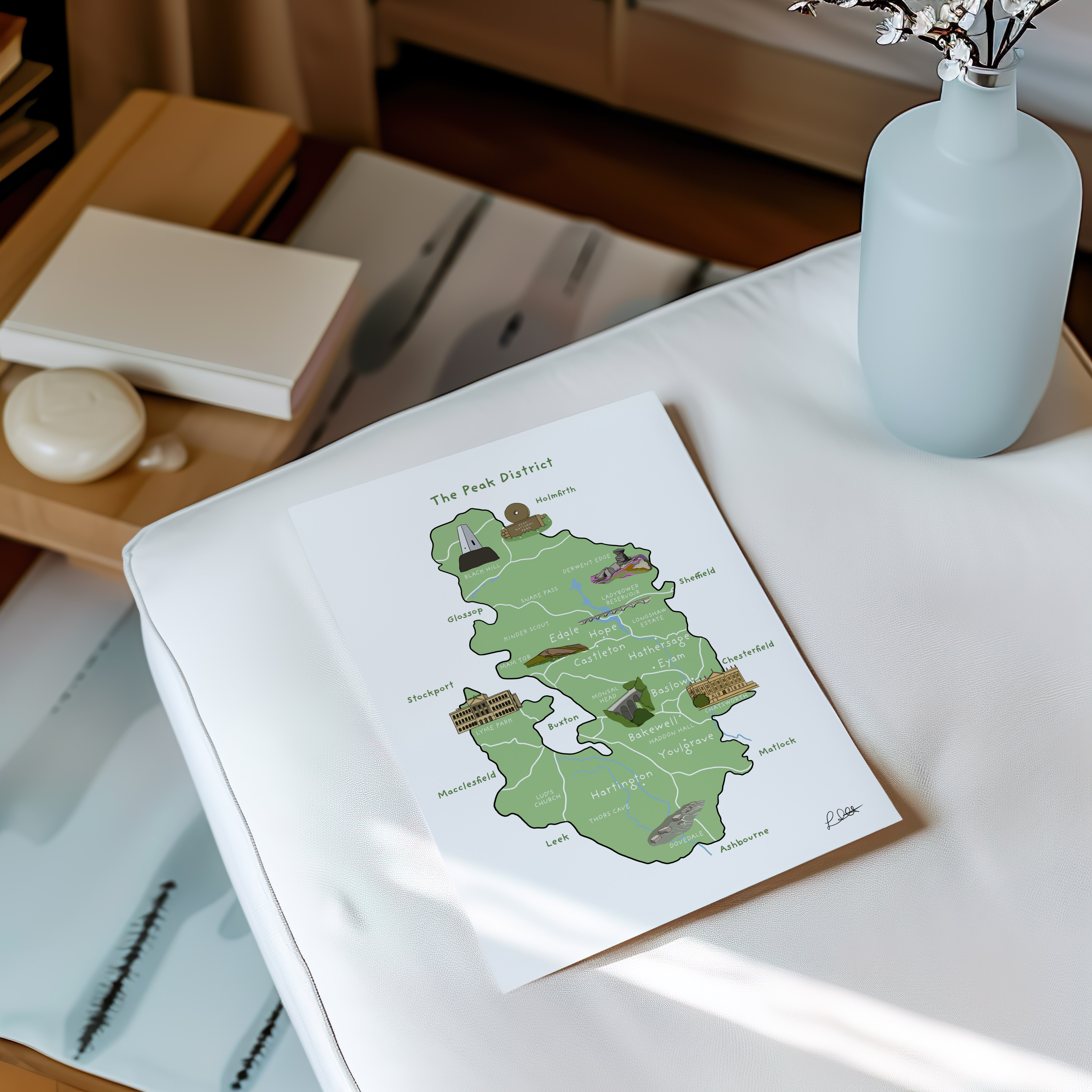 Peak District Map Print - Image 2