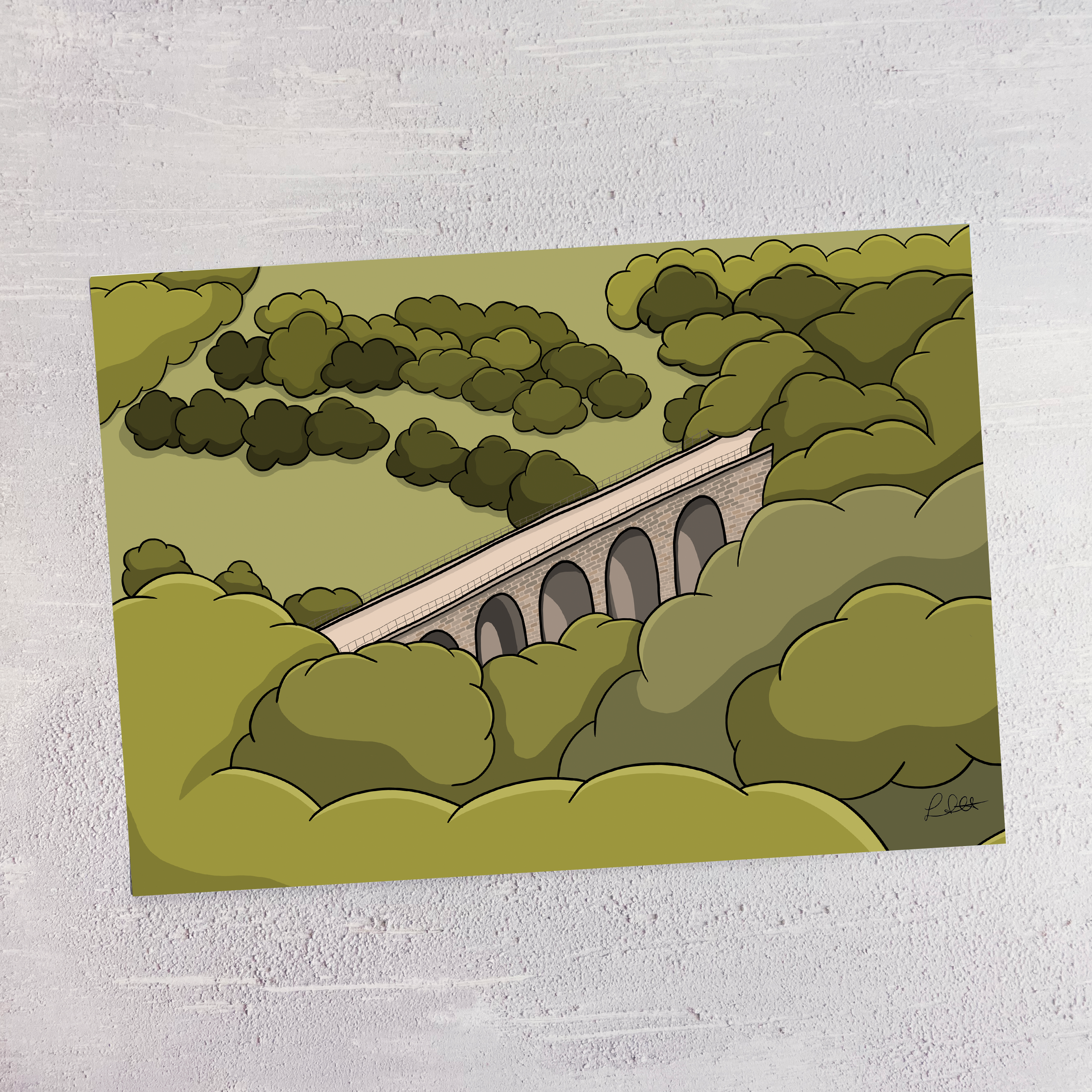 Headstone Viaduct at Monsal Dale Print - Image 3
