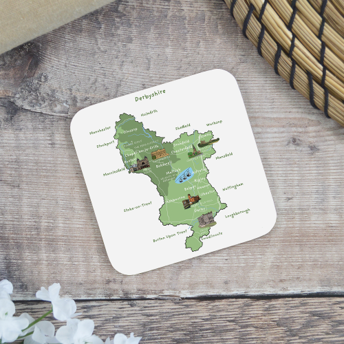 Derbyshire Map Coaster