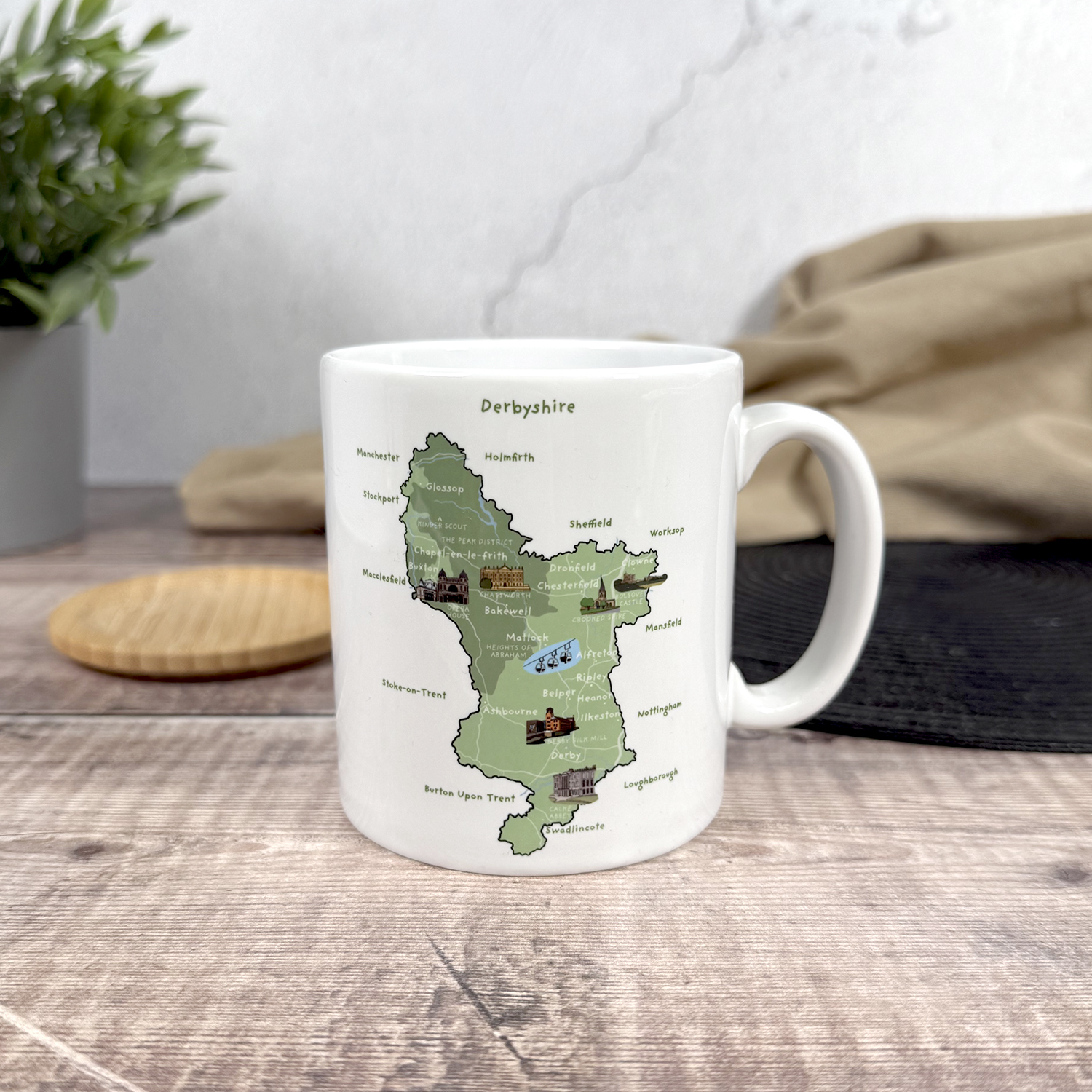 Derbyshire Map Mug