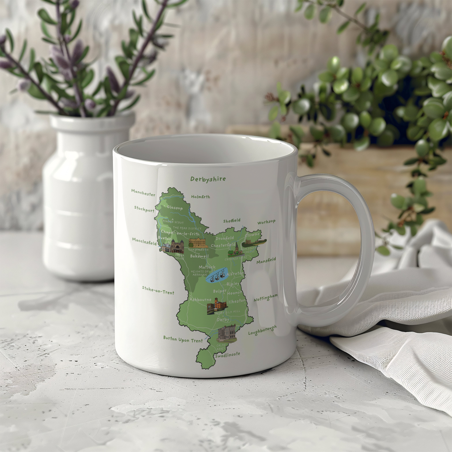 Derbyshire Map Mug - Image 2