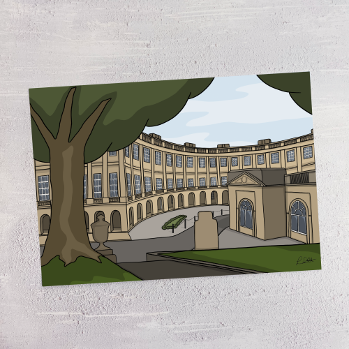 Buxton Crescent House Print
