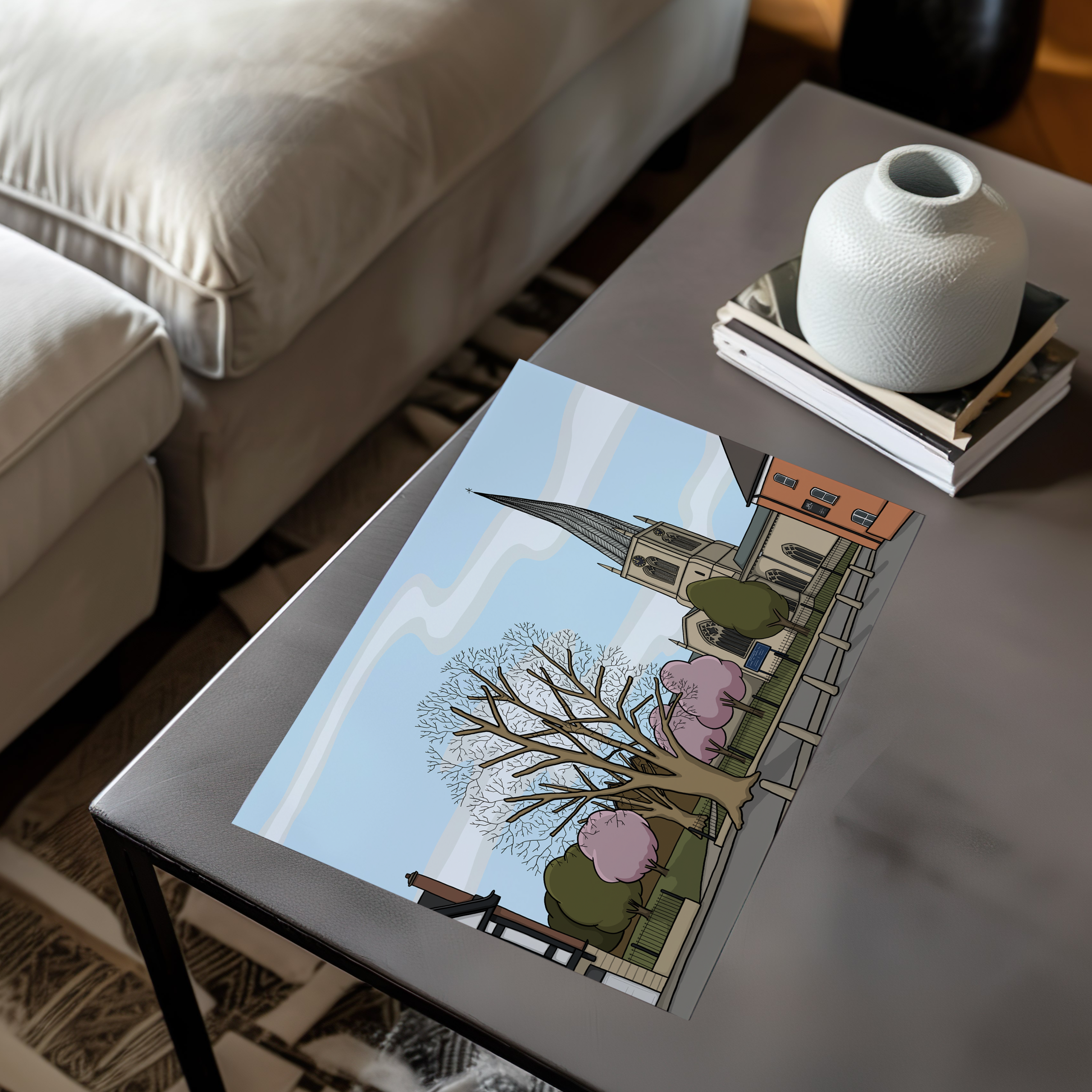 The Crooked Spire in Spring Print - Image 4